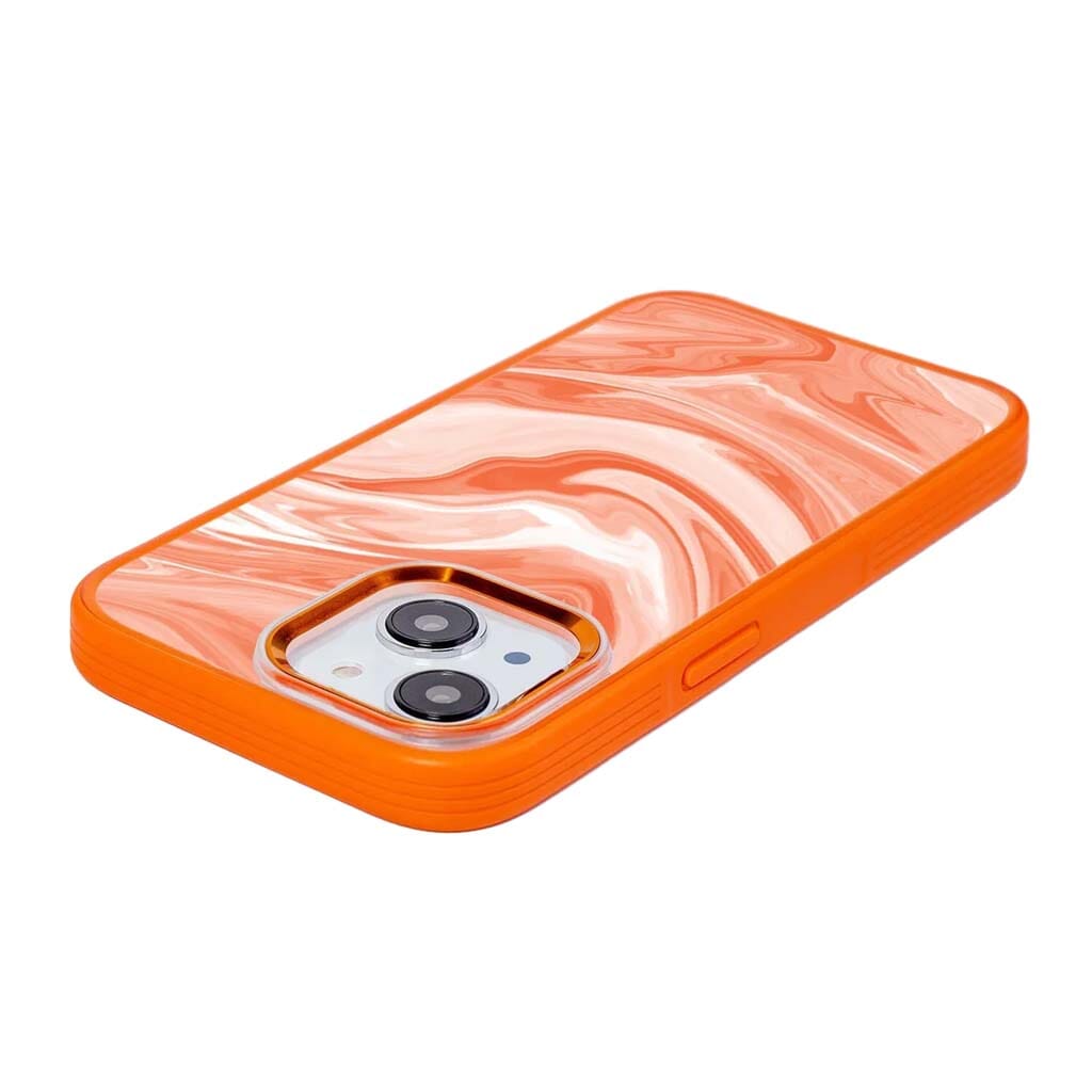 MagSafe iPhone 14 Plus Orange Swirl Case
