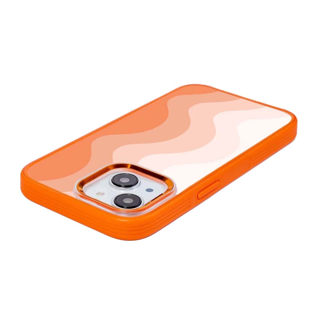 MagSafe iPhone 14 Plus Orange Wave Case