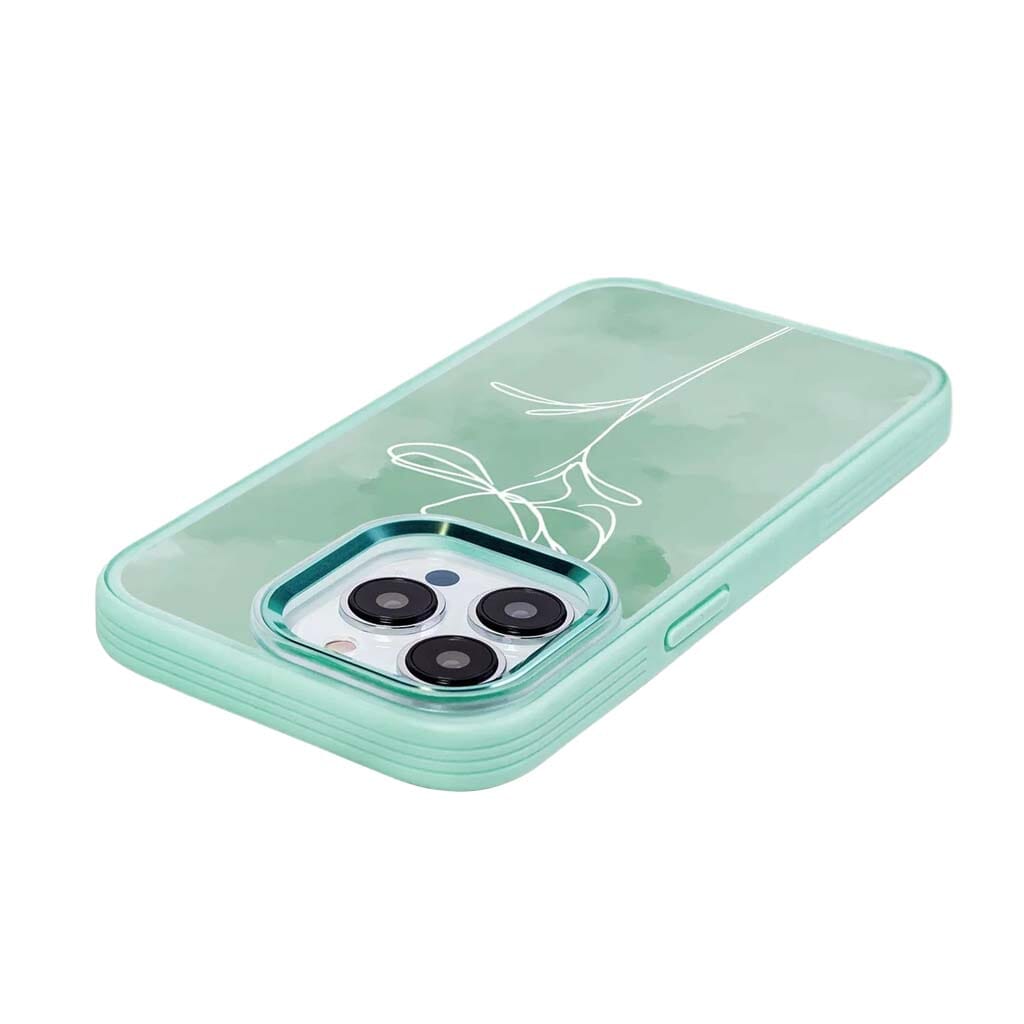 MagSafe iPhone 14 Pro Teal Flower Case