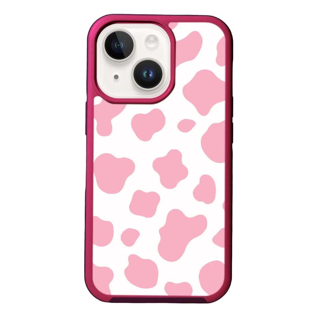 MagSafe iPhone 14 Plus Pink Cow Print Case