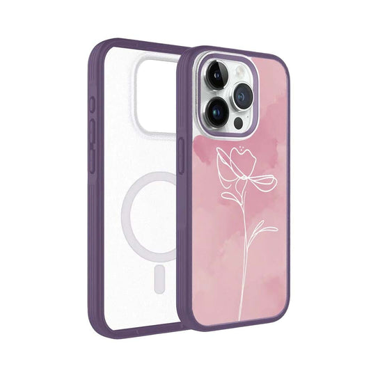 iPhone 15 Pro Case With MagSafe - Pink Flower
