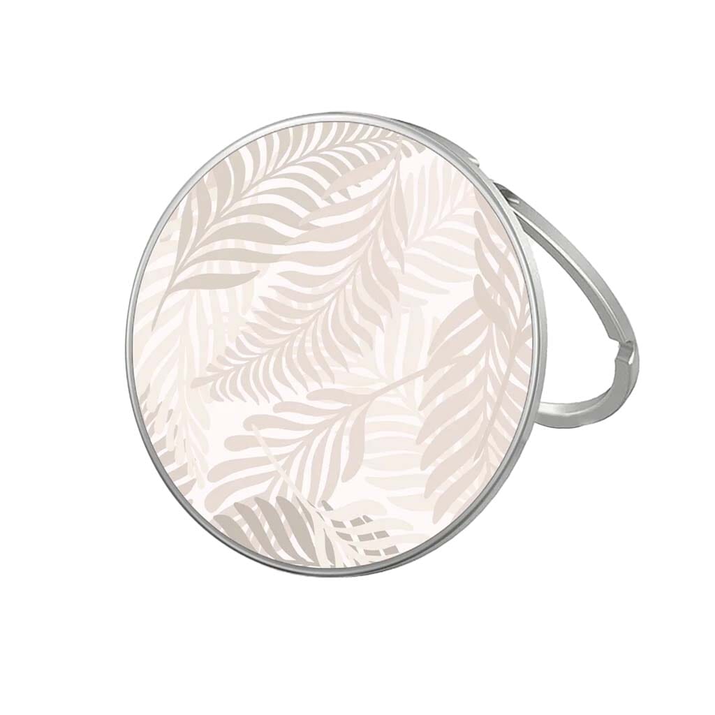 White Leaf Pattern - MagSafe Wireless Charger