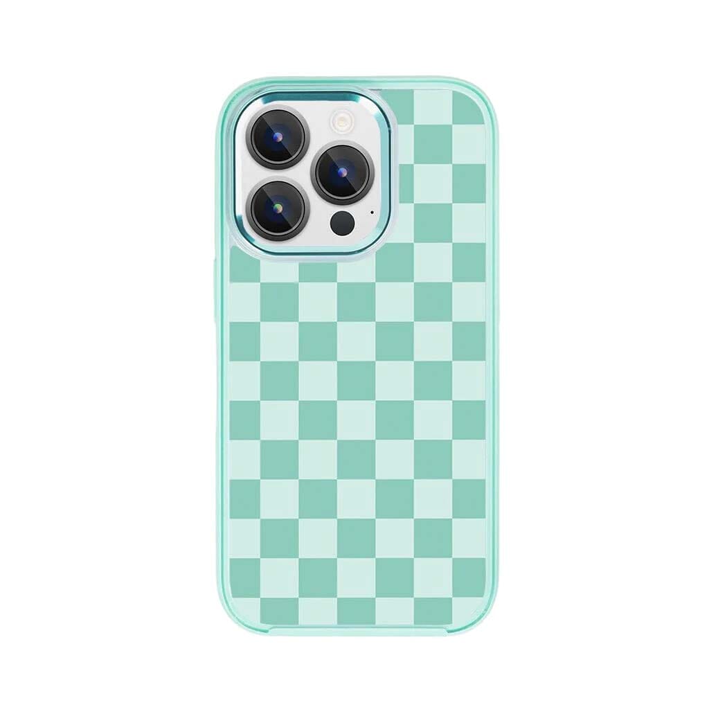 iPhone 15 Pro Case With MagSafe - Green Checkerboard