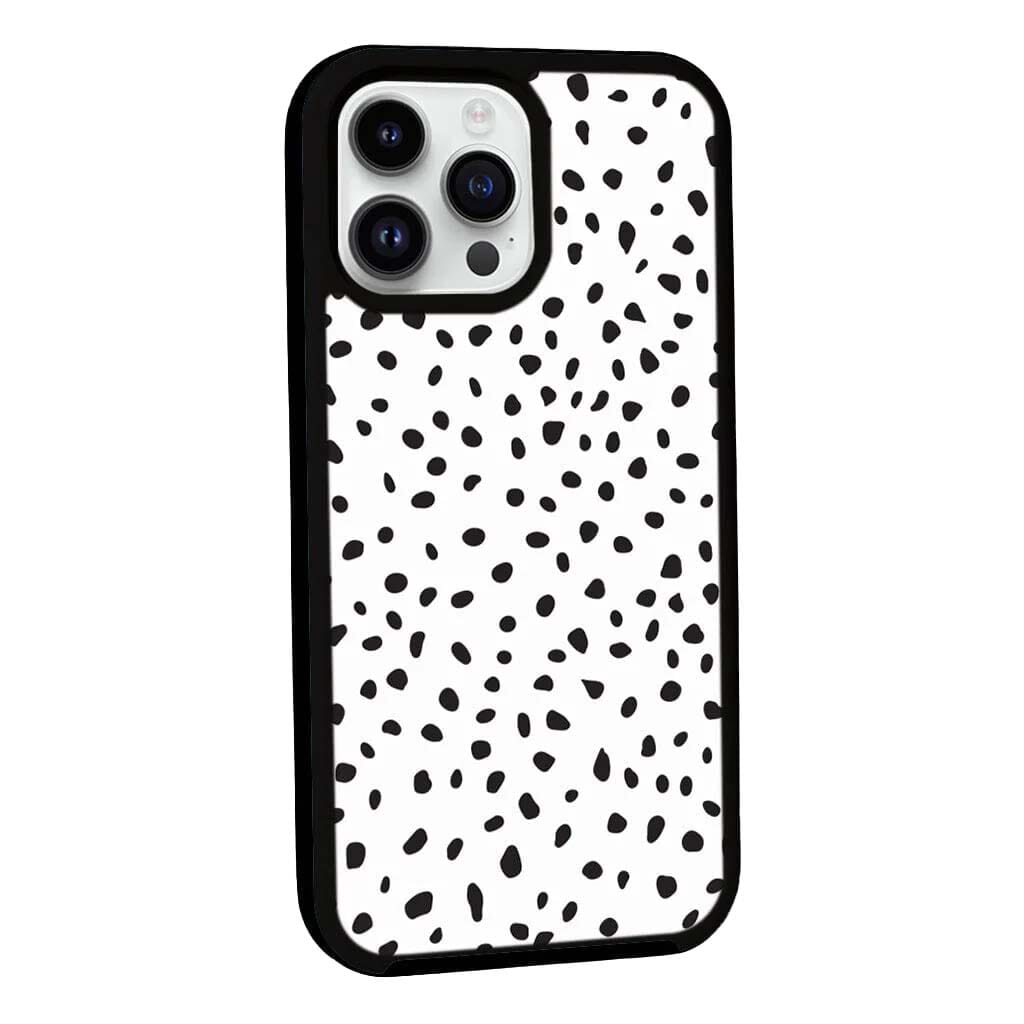 MagSafe iPhone 14 Pro White Polka Dots Case