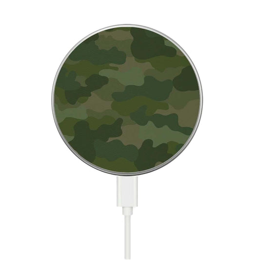 MagSafe Wireless Charger - Green Camo Pattern