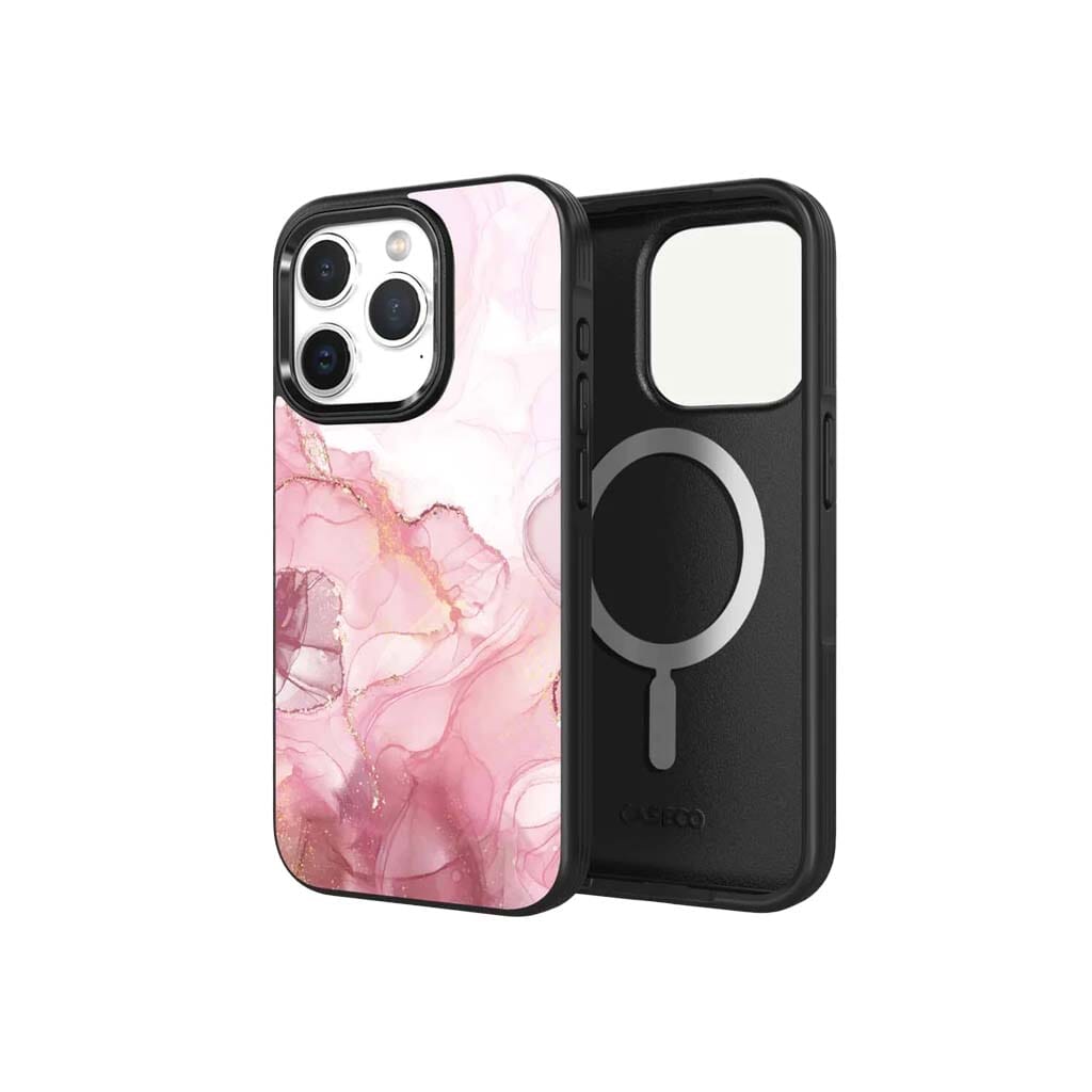 iPhone 15 Pro Max Case With MagSafe - Pink Marble