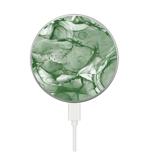MagSafe Wireless Charger - Green Marble Pattern