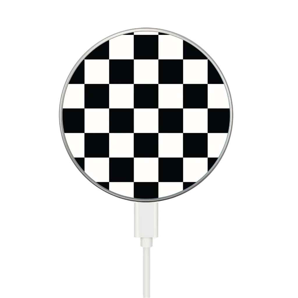 MagSafe Wireless Charger - Black Checkerboard Pattern