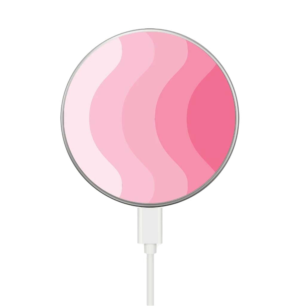 Pink Wave Pattern - MagSafe Wireless Charger