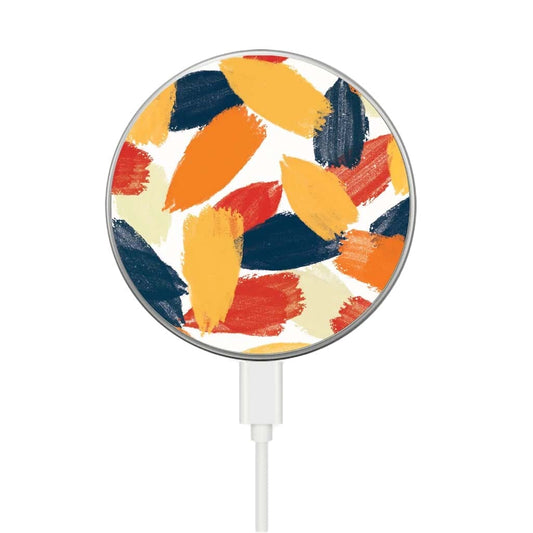 MagSafe Wireless Charger - Orange Abstract Pattern