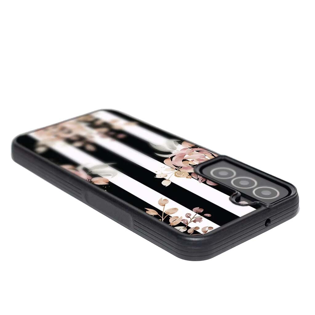 Black Flower Samsung Galaxy S22 Case