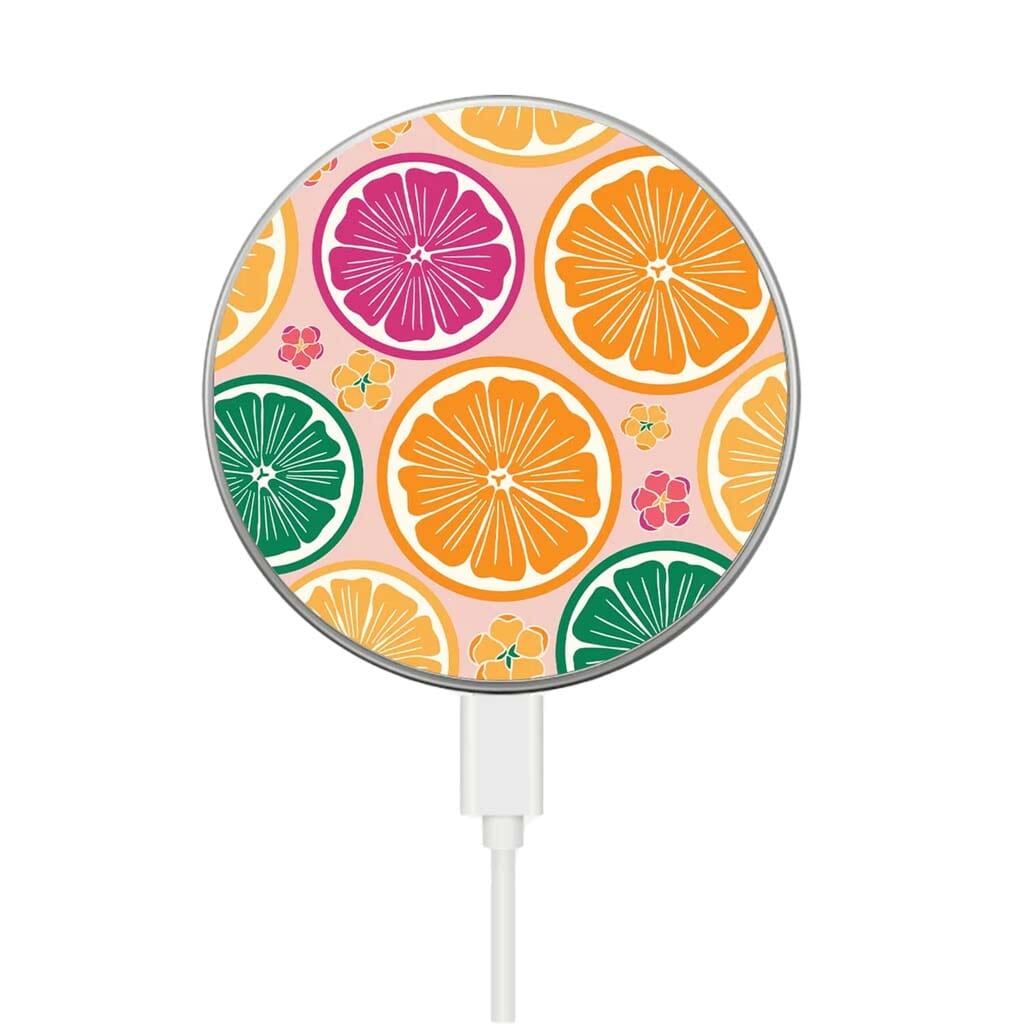 MagSafe Wireless Charger - Citrus Fruit Pattern