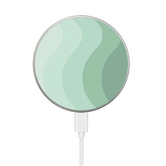 MagSafe Wireless Charger - Green Wave Pattern