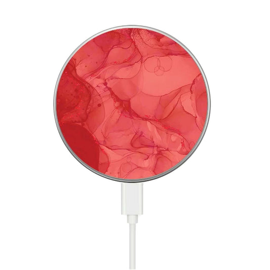 Red Marble Pattern - MagSafe Wireless Charger