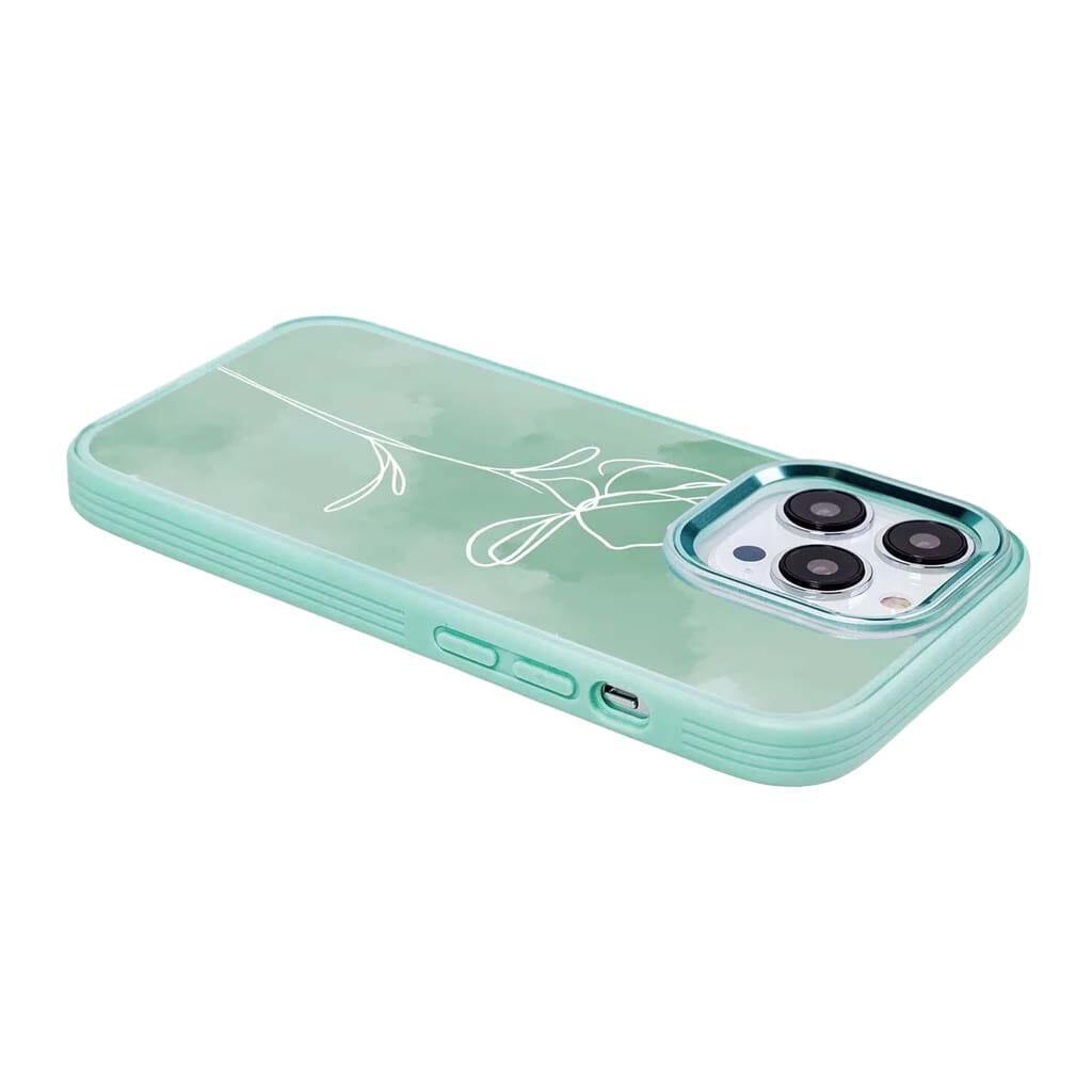 MagSafe iPhone 14 Pro Teal Flower Case