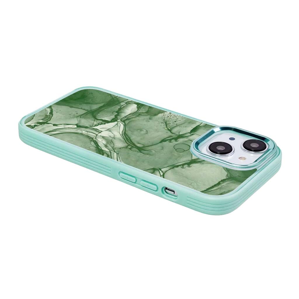 MagSafe iPhone 14 Green Marble Case