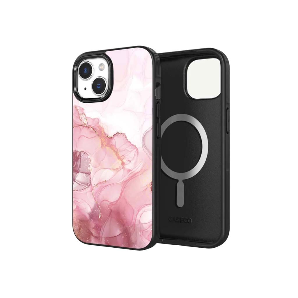 iPhone 15 Plus Case With MagSafe - Pink Marble
