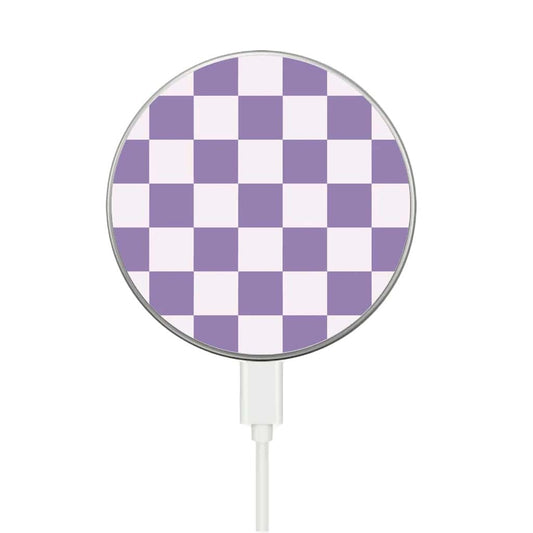 MagSafe Fast Wireless Charger - Purple Checkerboard