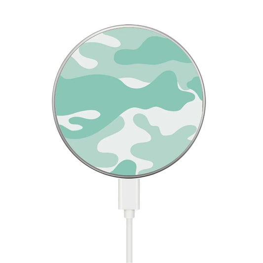 Teal Camo Pattern - MagSafe Wireless Charger