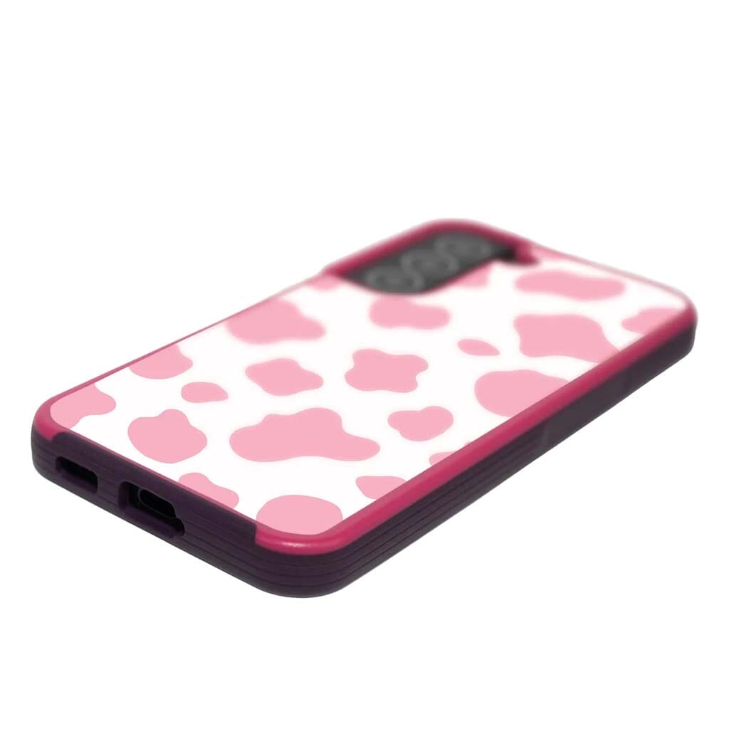 Pink Cow Print Samsung Galaxy S22 Case