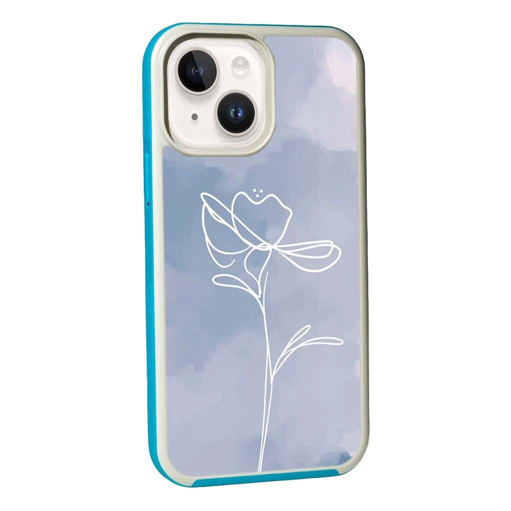 MagSafe iPhone 14 Blue Flower Case