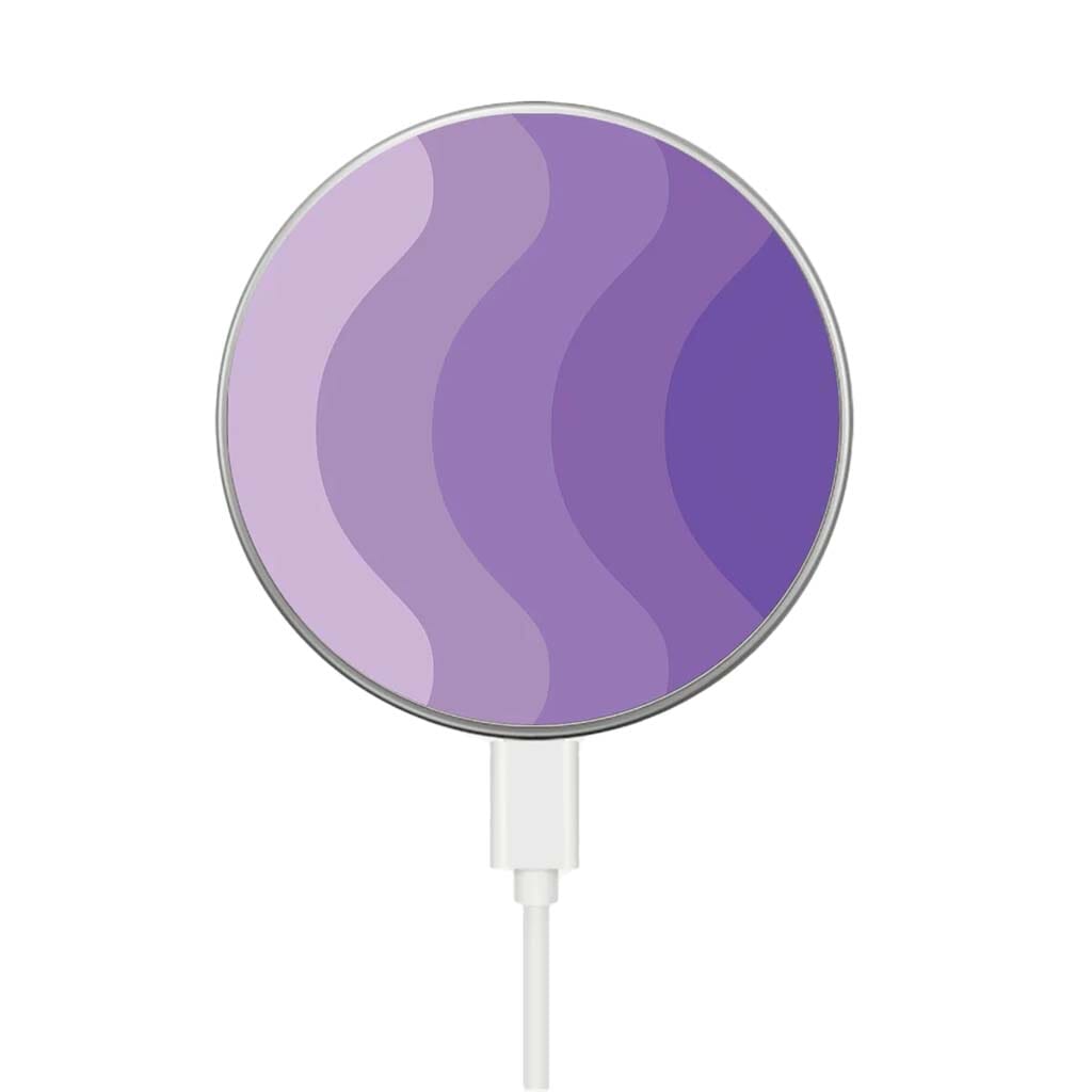 Purple Wave Pattern - MagSafe Wireless Charger