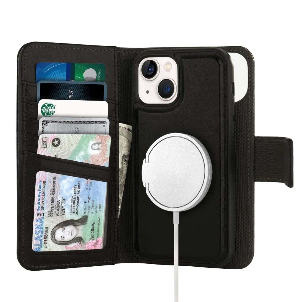 iPhone 15 vegan leather wallet case