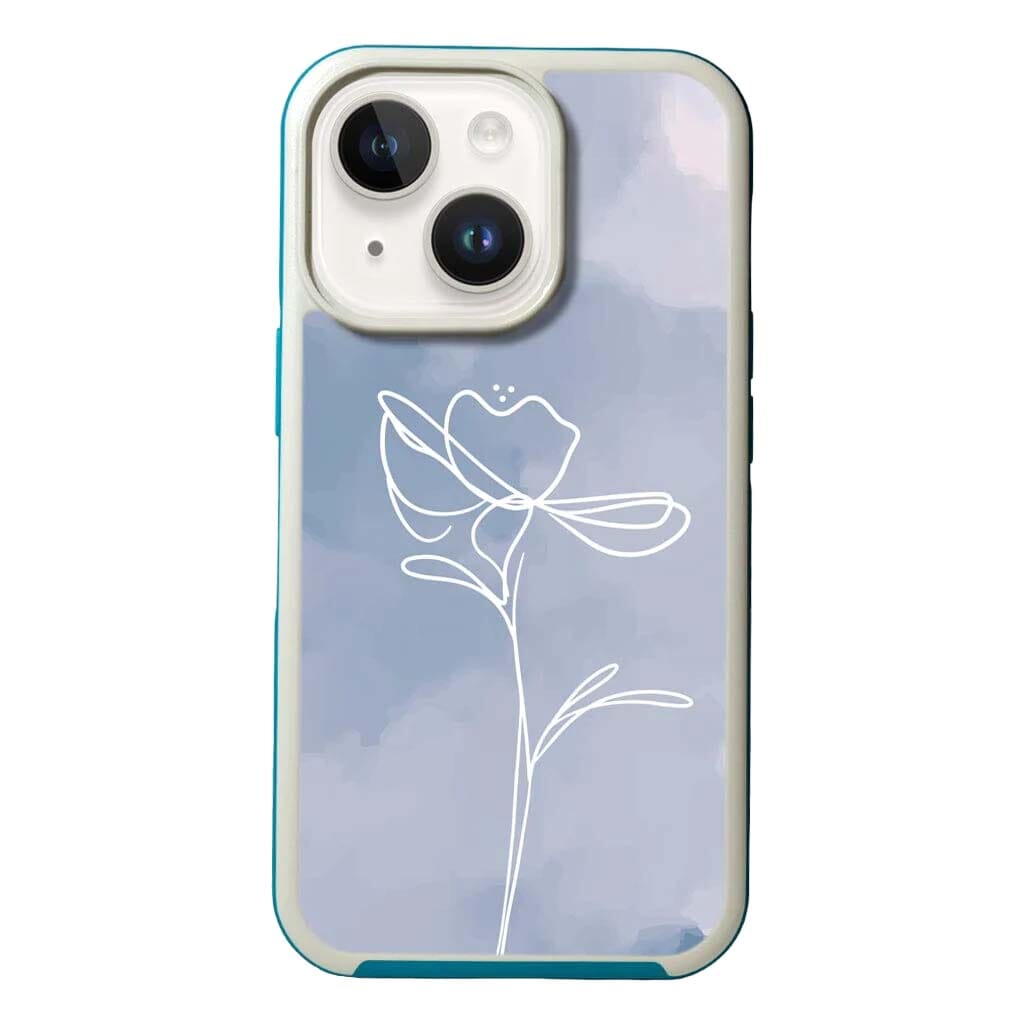 MagSafe iPhone 13 Blue Flower Case