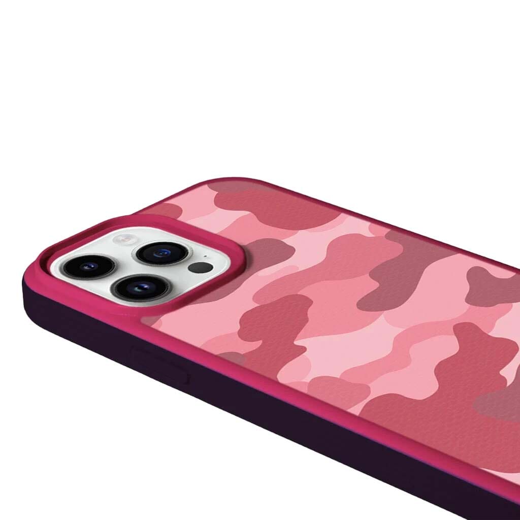 MagSafe iPhone 14 Pro Pink Camo Case