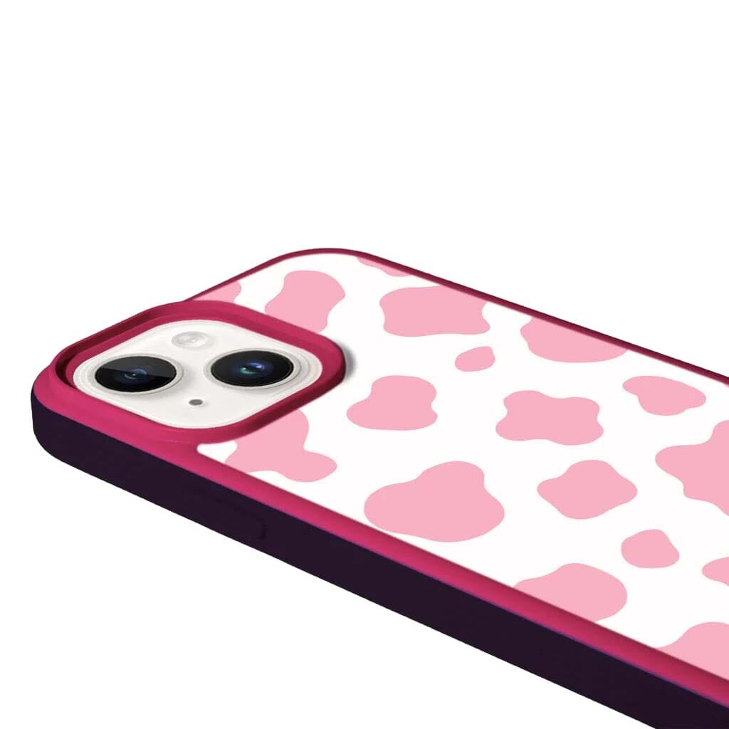 MagSafe iPhone 14 Plus Pink Cow Print Case
