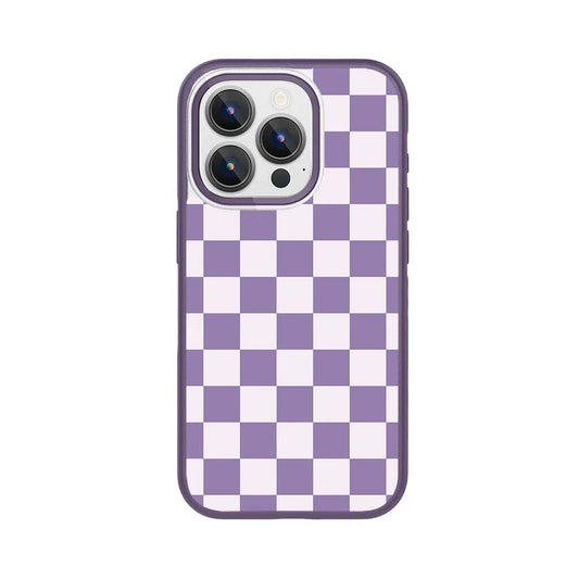 iPhone 15 Pro Case With MagSafe - Purple Checkerboard