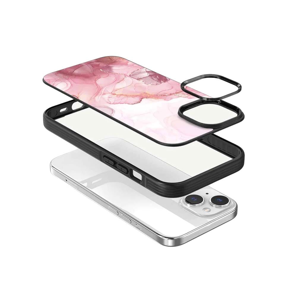 iPhone 15 Plus Case With MagSafe - Pink Marble
