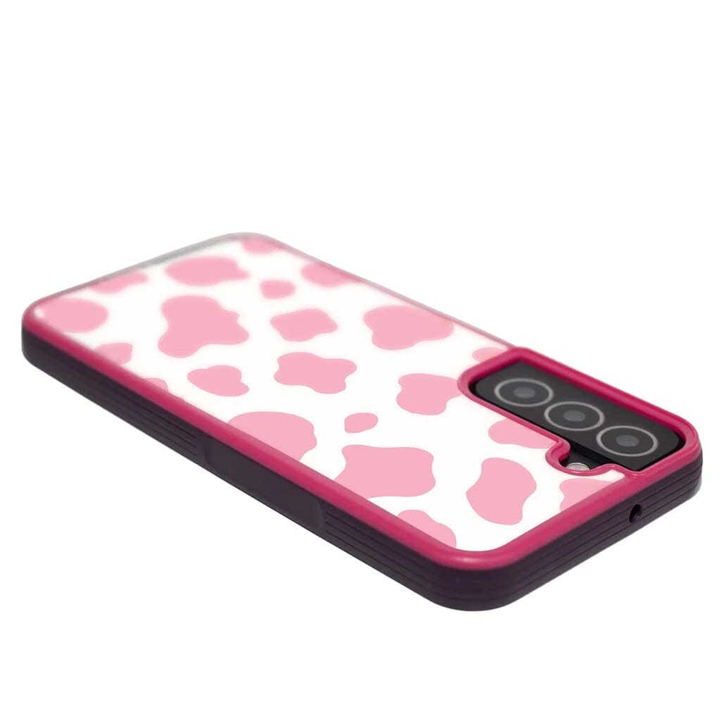 Pink Cow Print Samsung Galaxy S22 Case