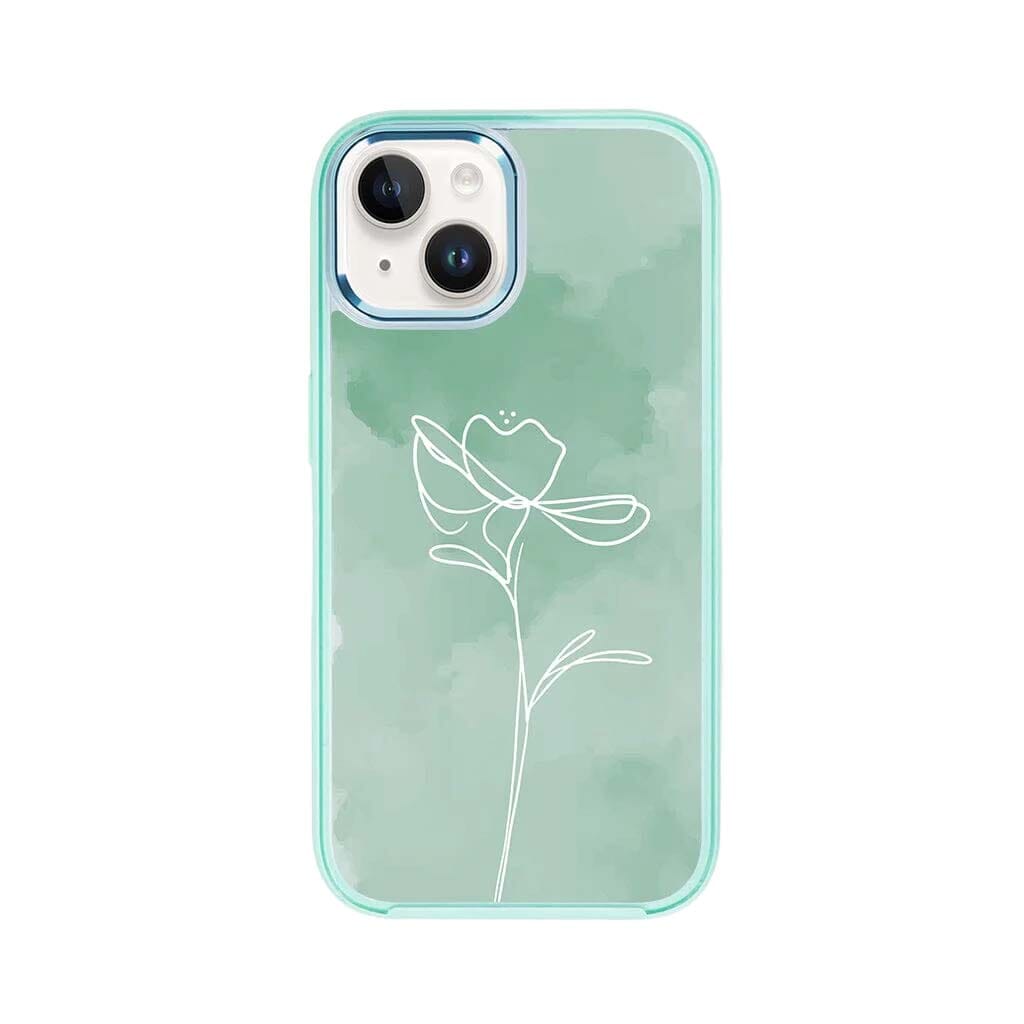 iPhone 15 Plus Case With MagSafe - Green Flower