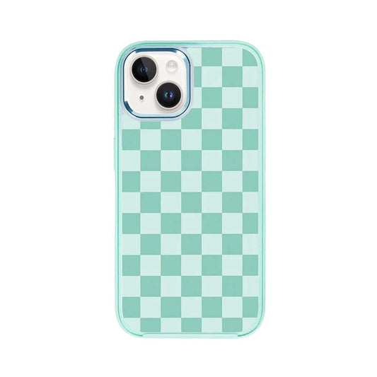 iPhone 15 Plus Case With MagSafe - Green Checkerboard