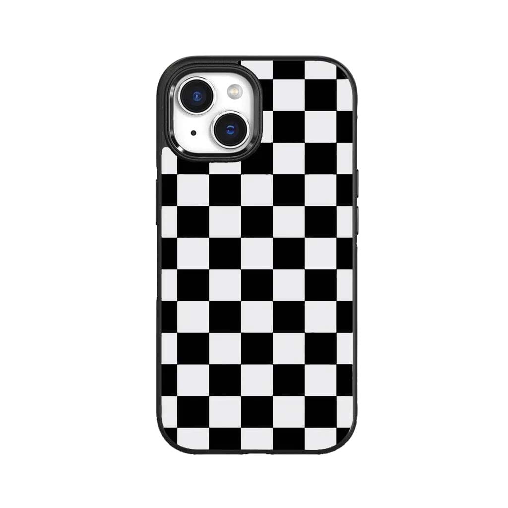 iPhone 15 Plus Case With MagSafe - Black Checkerboard