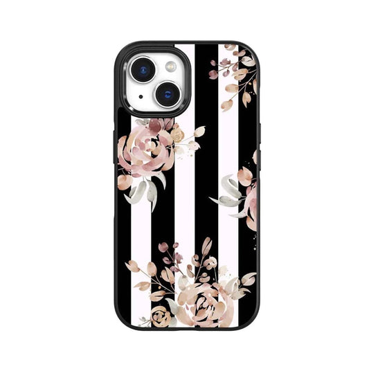 iPhone 15 Case With MagSafe - Black Flower