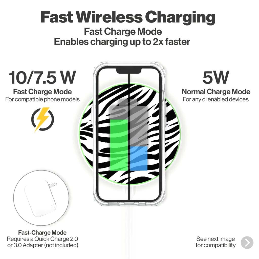 Zebra Pattern - Wireless Charging Pad