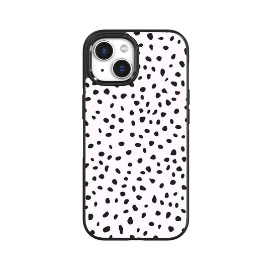 iPhone 15 Case With MagSafe - White Polka