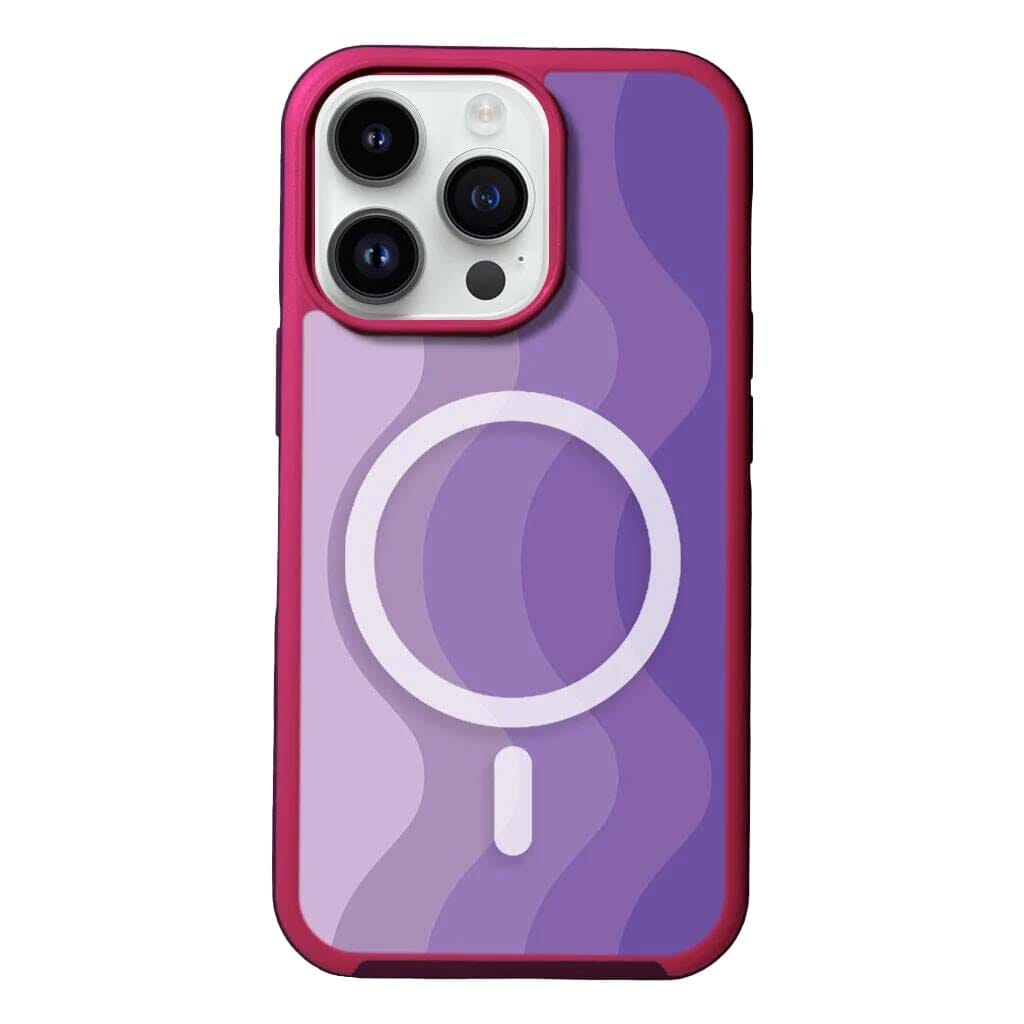 MagSafe iPhone 14 Pro Purple Wave Case