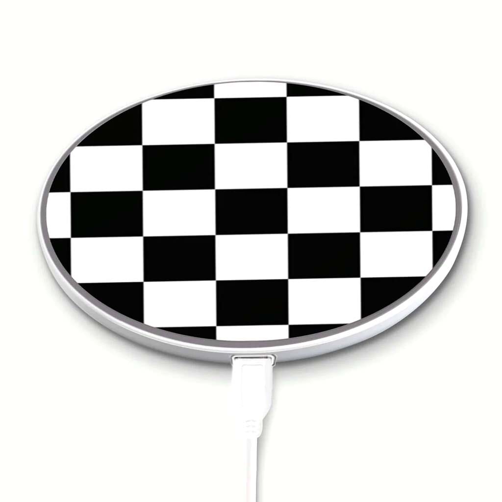 Black Checkerboard Pattern - Wireless Charging Pad