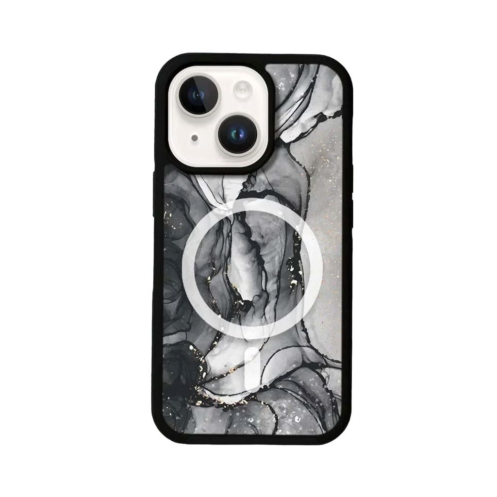 MagSafe iPhone 14 Plus Black Marble Case