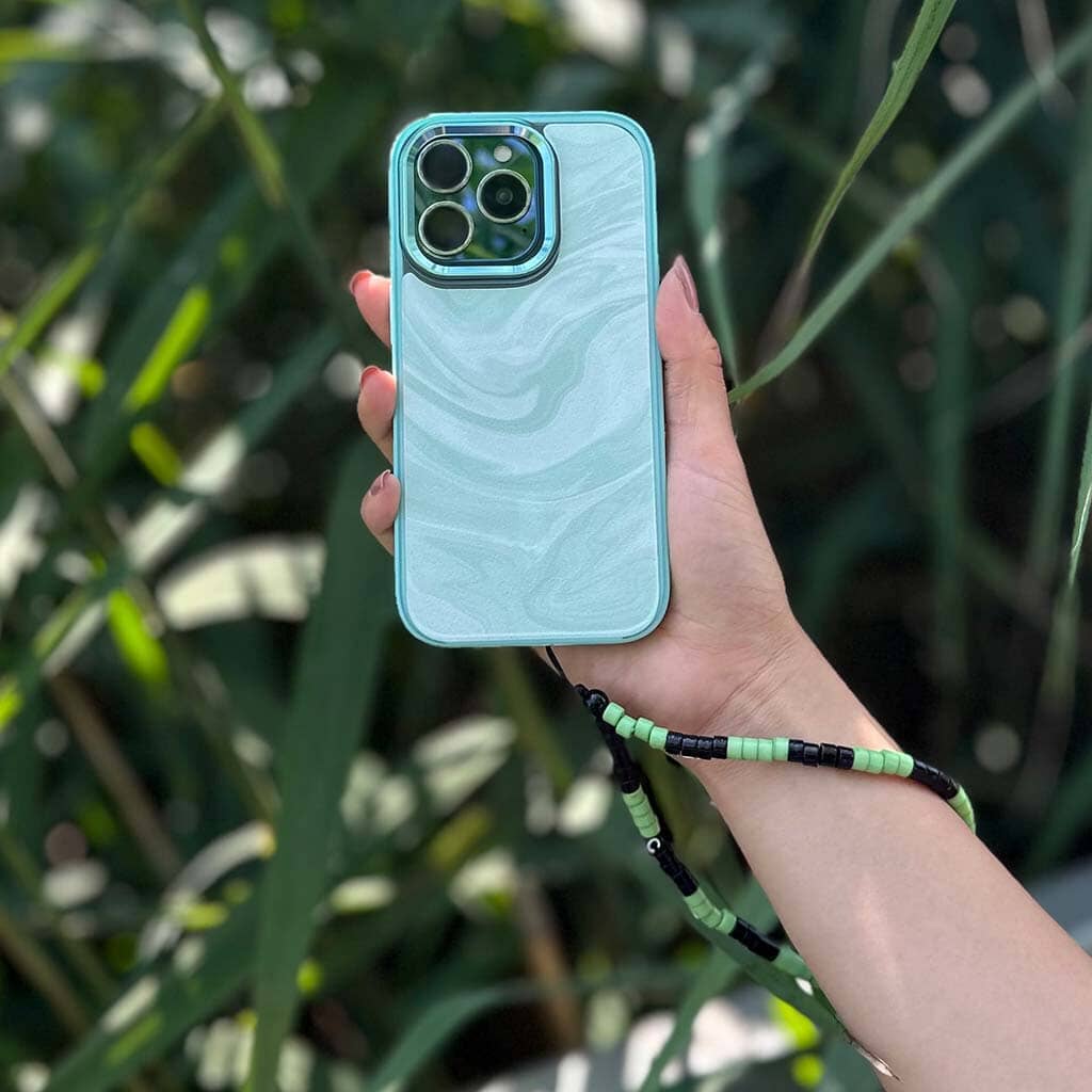 iPhone 15 Plus Case With MagSafe - Green Swirl Case