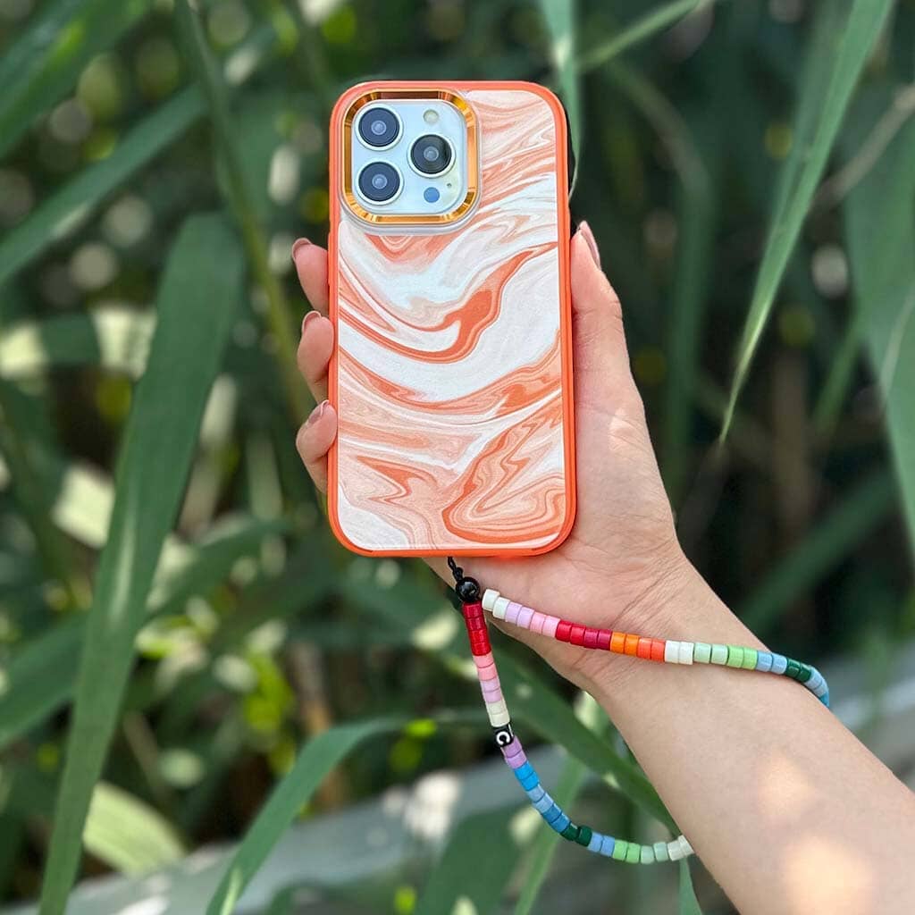MagSafe iPhone 14 Orange Swirl Case