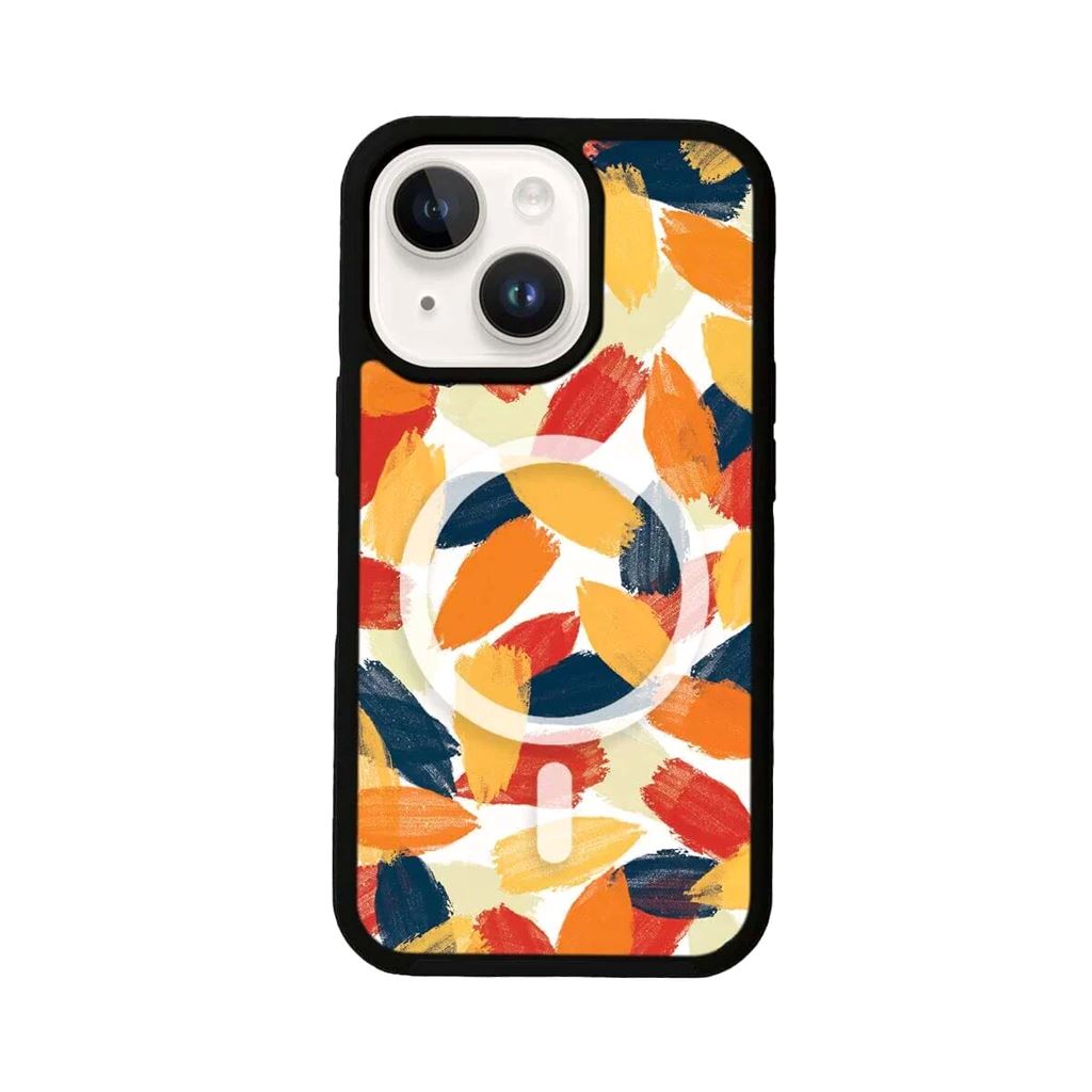 MagSafe iPhone 14 Orange Abstract Case
