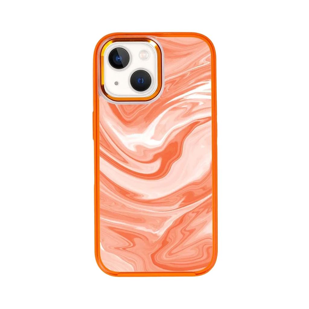 MagSafe iPhone 14 Plus Orange Swirl Case