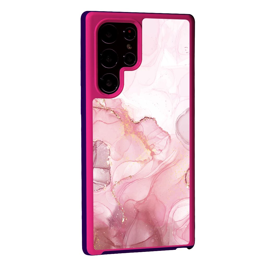 Pink Samsung Galaxy S22 Ultra Marble Case