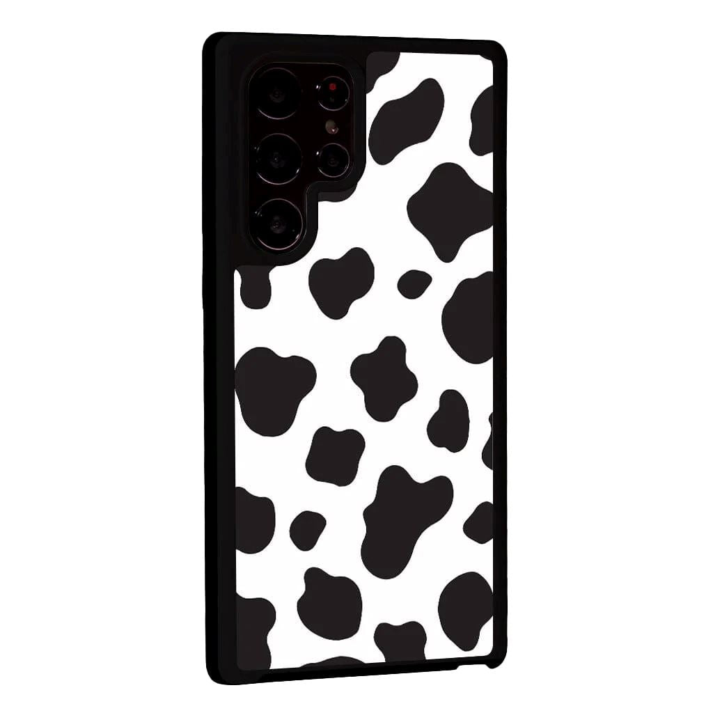 Black Cow Print Samsung Galaxy S22 Ultra Case