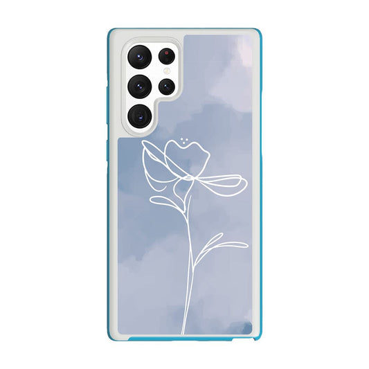 Blue Flower Samsung Galaxy S22 Ultra Case