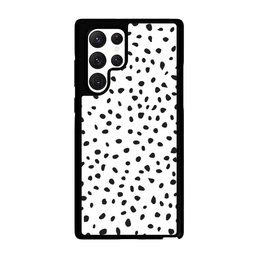 White Polka Dots Samsung Galaxy S22 Ultra Case